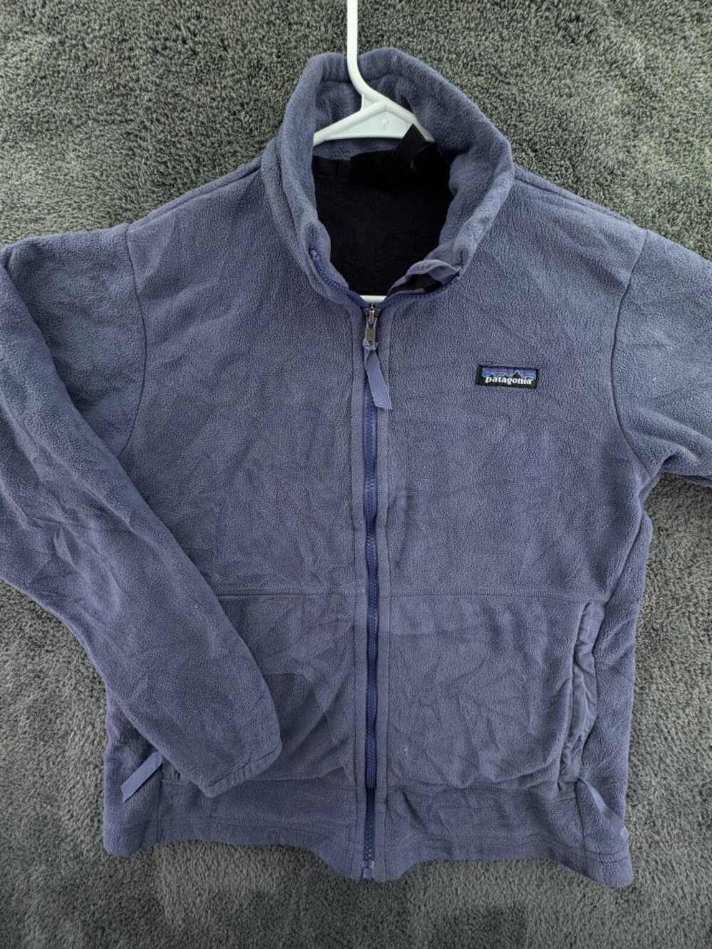Patagonia Synchilla Women Purple Medium Fleece Full Zip Jacket Outdoors Pockets